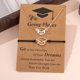 thumbnail image 2 of Mortarboard graduación ajustable pulsera de cuerda cadena colgante collar con tarjeta significativa para graduado, 2 of 4