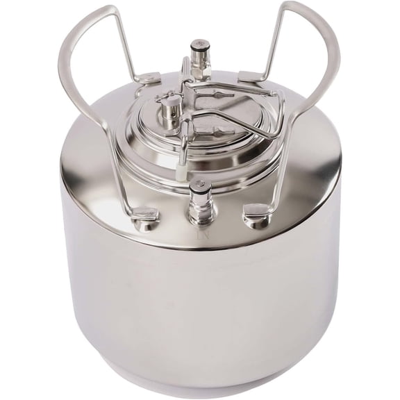 Mini Beer Barrel, 6L 1.6Gal Pressurized Growler 6L Mini Beer Keg Stainless Steel For Small Batch Mini Ball Lock Keg System for Beer