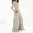 thumbnail image 2 of Byworldtasic No Boundarie Womens Long Sleeve Dressy Jumpsuits Wide Leg Fall Jumpsuits Oversized Casual Outfits with Pockets, 2 of 7