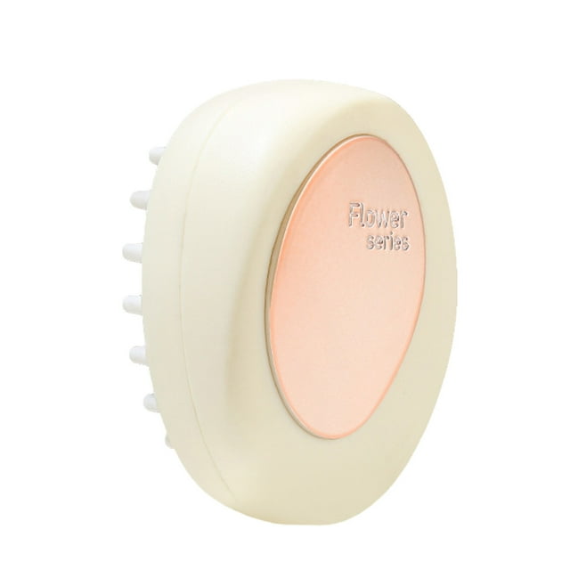 Minnieouse Masajeador de cuero cabelludo Cabezal de ducha de silicona Cepillo de masaje para el cabello Lavable portátil masajeadores Dorado champagne