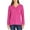 Elderberry, variant on Wildfox Women's Long Sleeve V-Neck Haley Brushed Sweater Waffle Top