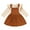 Brown Solid, variant on Younger Tree Toddler Baby Girl Fall Dress Outfit Long Sleeve Top Strap Dress Overall with Pocket Clothes Set for 2-3T