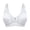 White, variant on Plus Size Wireless Bras for Women Full Coverage Comfortable Soft Breathable Fabric Extra Support 3 Hook Adjustable