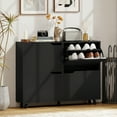 thumbnail image 2 of HOMCOM Armoire à Chaussures, Armoire de Rangement pour Chaussures avec 4 Tiroirs Basculants, Noir, 2 of 10