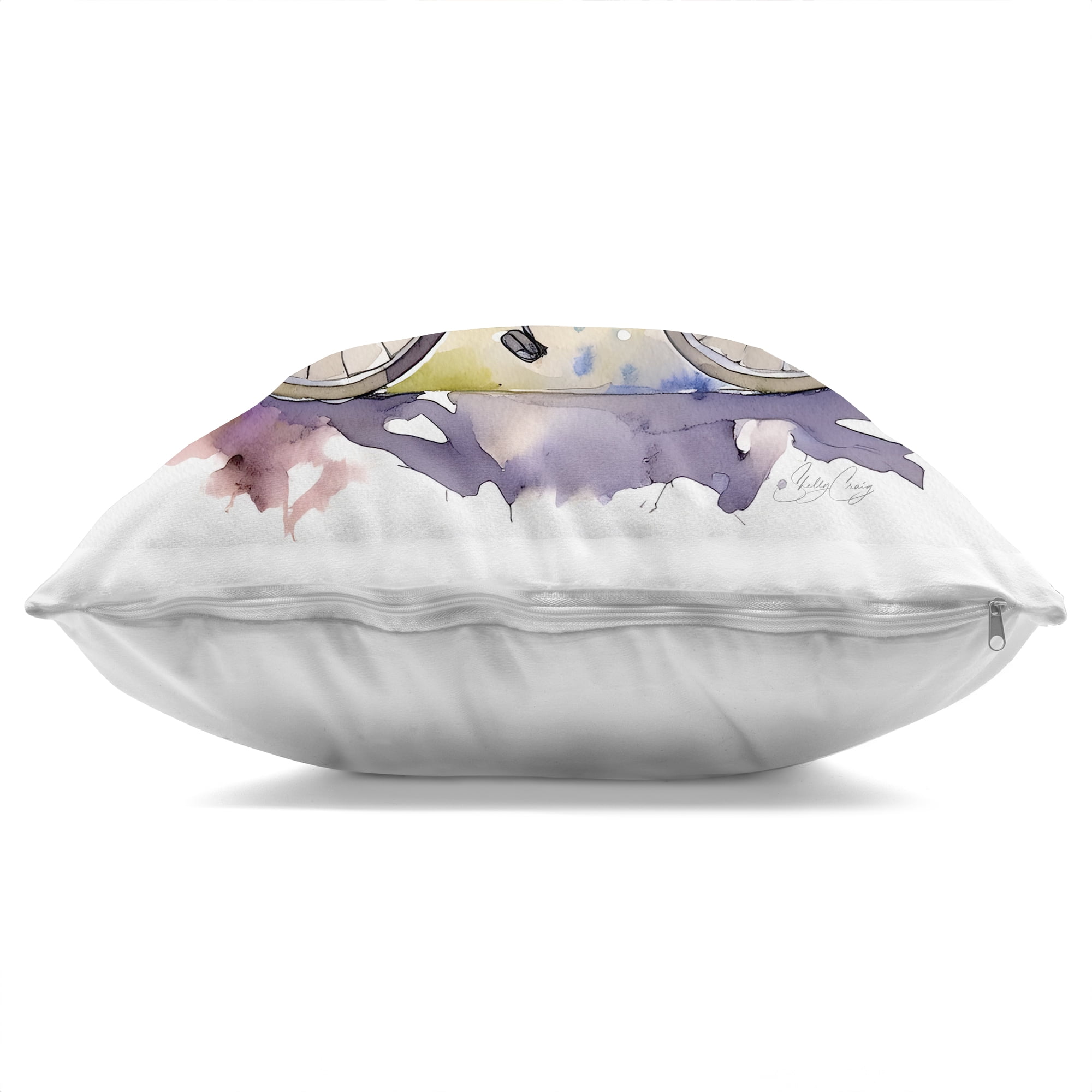 Stupell Industries Bicycle By The Seaside Decorative Printed Throw Pillow, design by Shelly Craig, 18 x 7 x 18