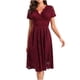 thumbnail image 1 of Vestidos Para Mujer Vestidos Casuales Moda Manga Corta Erógeno Sólido Encaje Cuello en V Vestido Odeerbi ODB158578, 1 of 7