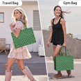 thumbnail image 6 of Large Capacity Tote Bag,Green Christmas Snowflake Pattern Handbag Fashion Luxury Tote Bag,15.7"x13"x 5.1" Inches,Laptop Compatible, 6 of 6