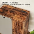 thumbnail image 5 of Herture Mini Fridge Cabinet with Storage, Coffee Bar Cabinet with Power Outlet, Fits 24" Wine Fridge, 3-Tier Organizer, Refrigerator Stand for Kitchen, Apartment, or Home Bar Brown KH01MRN, 5 of 6