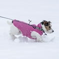 thumbnail image 5 of FINNERO Sport Softshell Dog Jacket, Reflective All Season Coat, Windproof Warm Dog Sweater (M, Pink), 5 of 10
