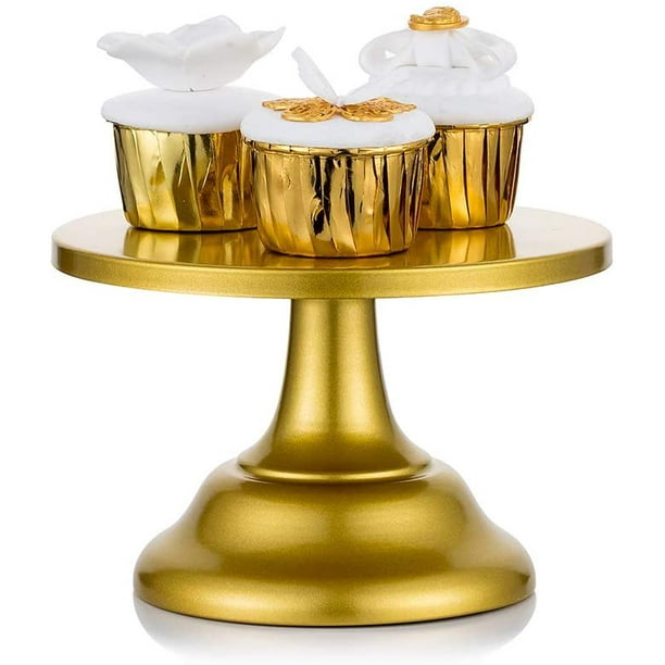 CPDD Gold Cake Stand Wedding Dessert Cupcake 8 inches 20cm Round Cake Stands for Birthday Party Wedding Anniversary Baby Shower Gold Diam 8