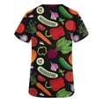 thumbnail image 3 of LSLJS Blouse d'Uniforme d'Halloween à Manches Courtes Col en V avec Poches Imprimées pour Femmes, 3 of 3
