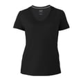 thumbnail image 1 of Playera Fruit Of The Loom para Mujer, Cuello V Manga Corta Negro Talla CH, 1 of 4