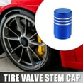 thumbnail image 2 of Unique Bargains 8pcs Blue Car Round Tire Valve Stem Cap with Rubber Seal Aluminum Alloy Wheel Rims Dust Proof Covers, 2 of 6