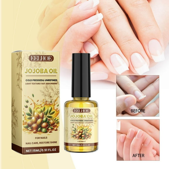 Jojoba Oil For Nail Repair, Nail Strengthener and Growth, Cuticles Finger Nourishing Oil Nail Oil Softener 15ml