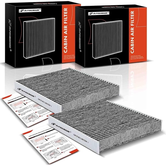A-Premium 2-PC Cabin Air Filter with Activated Carbon Compatible with Infiniti, Nissan & Mitsubishi Models - Altima, Maxima, Murano, Sentra, FX35, FX45, G35, Lancer, Outlander