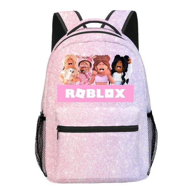 Mochila escolar Roblox ROBLOX para escuela primaria y secundaria, regalo de cumpleaños de dibujos animados de Anime para niñas y niños
