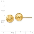 thumbnail image 3 of 14K Yellow Gold Earring Ball Women'S 9 mm 9Mm Diamond-Cut Mirror Post Earrings, 3 of 3