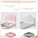 thumbnail image 4 of Cama Tapizada Twin Infantil con Luces LED y Cajón de Almacenamiento - Cabecera de Terciopelo, Estructura Baja Sin Base, Diseño Silencioso con Lamas de Madera - Ideal para Dormitorio Infantil - Rosa, 4 of 7