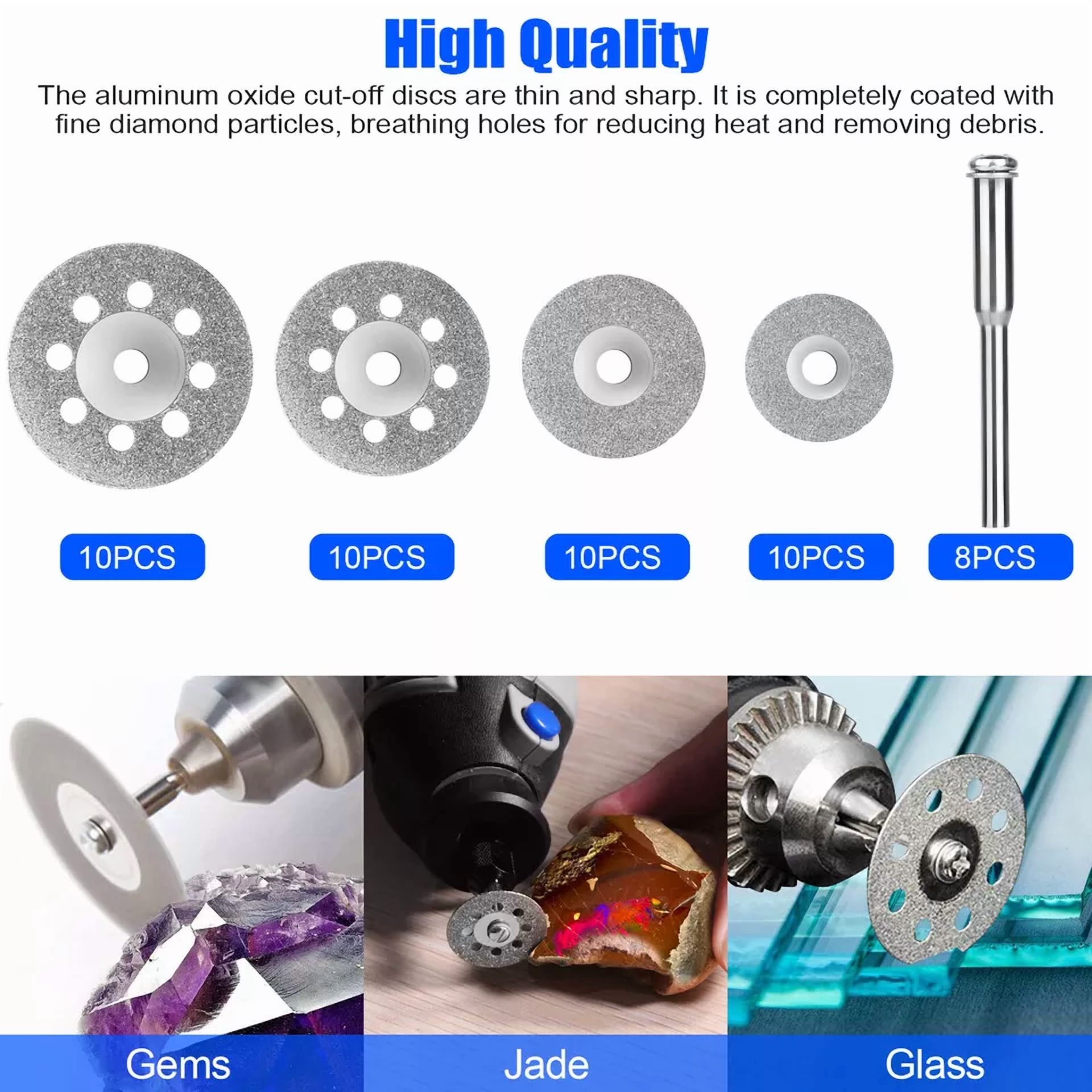 CIRCLE- 48X Diamond Cutting Wheels For Dremel Rotary Tool Die Grinder Metal Cut Off Disc