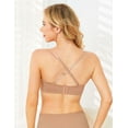 thumbnail image 4 of Wingslove Wirefree Anti-slip Push Up Strapless Bra For Women Full Coverage Support Multiway Contour Bra, Milk Coffee 44D, 4 of 5