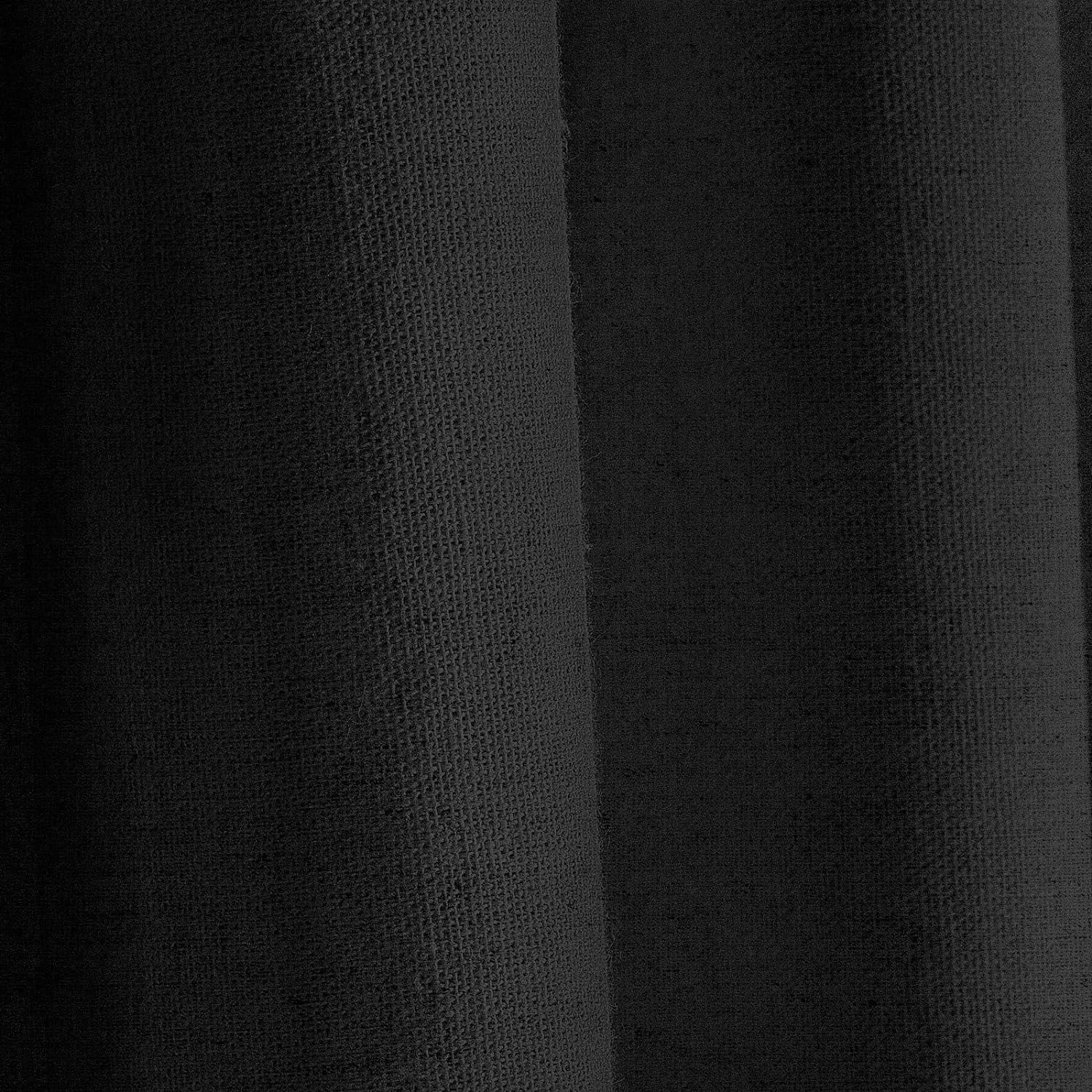 Psoiuetr Farmhouse Shower Curtain with A Ruffle Hem Black Linen Shower Curtain for Bathroom 72"x72"