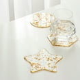 thumbnail image 4 of Visland 3PCS Gold Acrylic Coasters Heat Insulation Table Mat Non-slip for Coffee Milk Cup Holder Kitchen Table Decorative Mats, 4 of 7