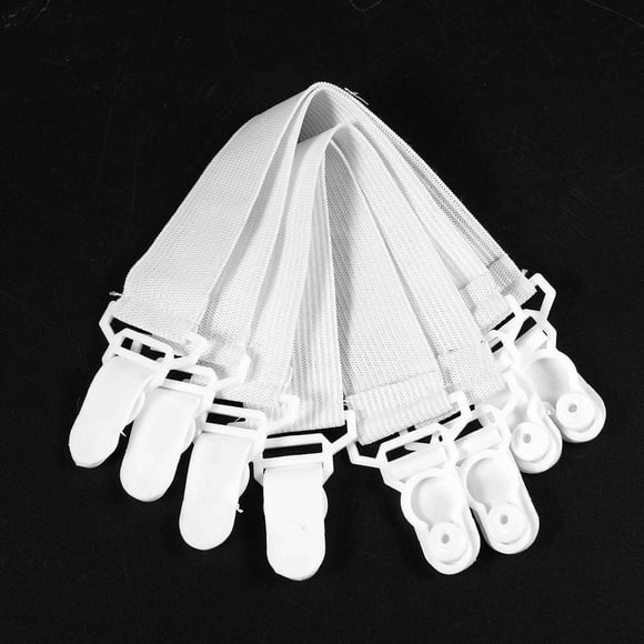 8 Pcs Home White Elastic Mattress Bed Sheet Grippers Clips