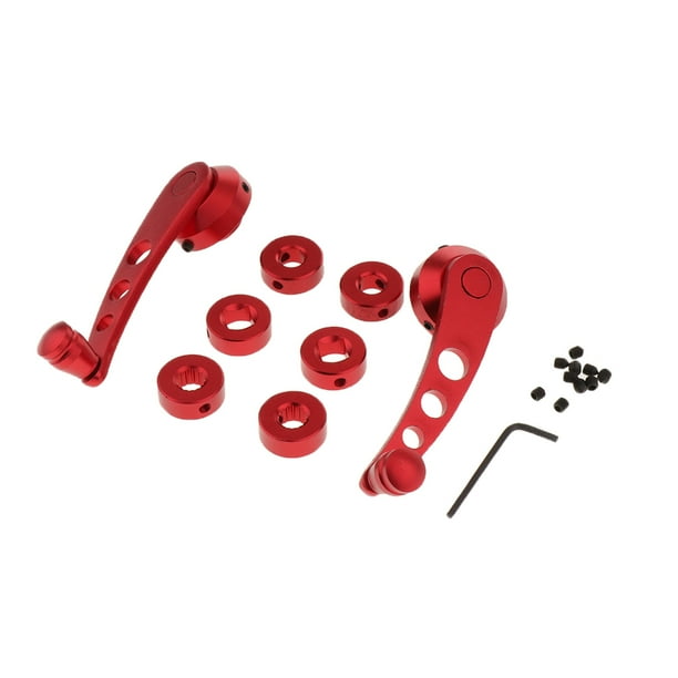 Cigüeñal De 2 Piezas Macarena Para Ventanil De Aluminio Ajuste Universal Rojo Kit de Manivela Para Ventana