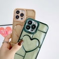 thumbnail image 5 of iPhone 14 Pro Max Case(6.7 inch), 3D Hollow Love Heart Pattern, Luxury Plating with Bling Sparkly Glitter Case,Soft TPU Shockproof Protective Case for 14 Pro Max for Women Girls（Green）, 5 of 12