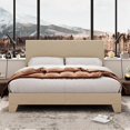 Full Size Bed Frame, Adjustable Vertical Headboard, Mattress Base with