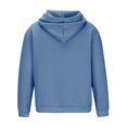 thumbnail image 3 of Mens Quilted Hoodies Pullover Half Snap Button Trendy Sweatshirt Fall Winter V Neck Tops Pocket Drawstring Hooded, 3 of 5