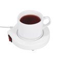 thumbnail image 4 of Calentador de tazas eléctrico blanco de 110V, almohadilla calefactora para café, té, Taza de leche, enchufe estadounidense, 4 of 13