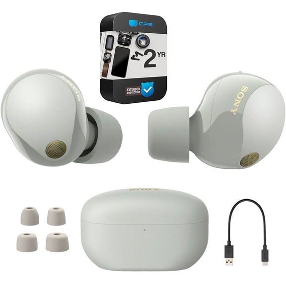 Restored Sony WF1000XM5/S Industry Leading Noise Canceling Truly Wireless Earbuds Bundle with 2 YR CPS Enhanced Protection Pack (Refurbished)