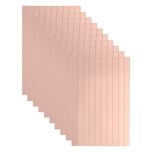 Uxcell 1500 PCS Glass Mirrors Disco Ball Tiles Self-Adhesive Rose Gold Mirror Mosaic Tiles 10 x 10mm, 10 Sheet