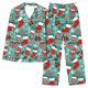 thumbnail image 2 of Puyaiuu Women 2 Piece Christmas Satin Pajama Set Cute Print Long Shirt Loose Shorts Matching Set Loungewear Gift, 2 of 5