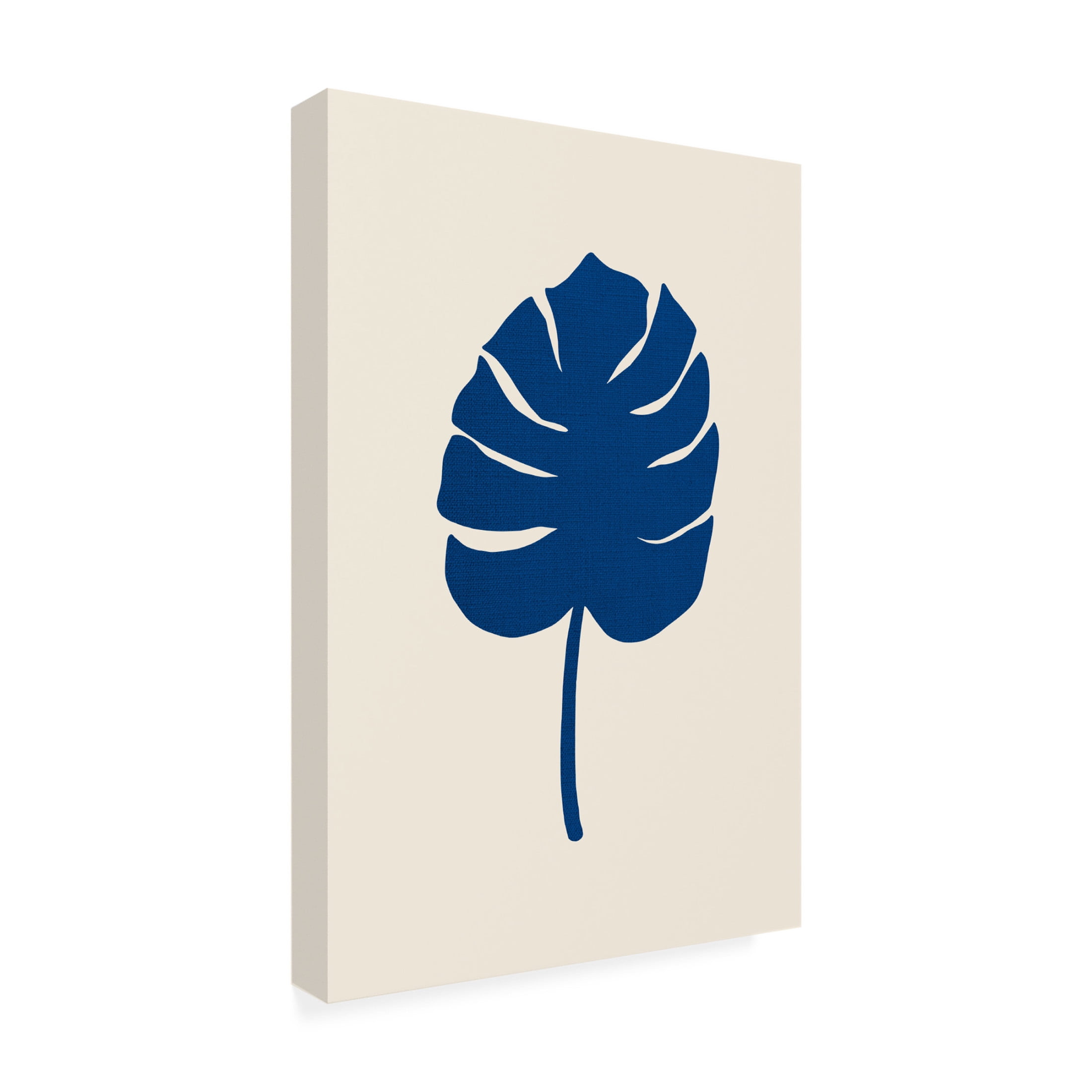 Canvas Wall Art - Pictufy Studio 'Monstera Canvas Blue' Wall Art for Living Room, Bedroom, or Office Décor by Trademark Fine Art - 16 x 24 Inches