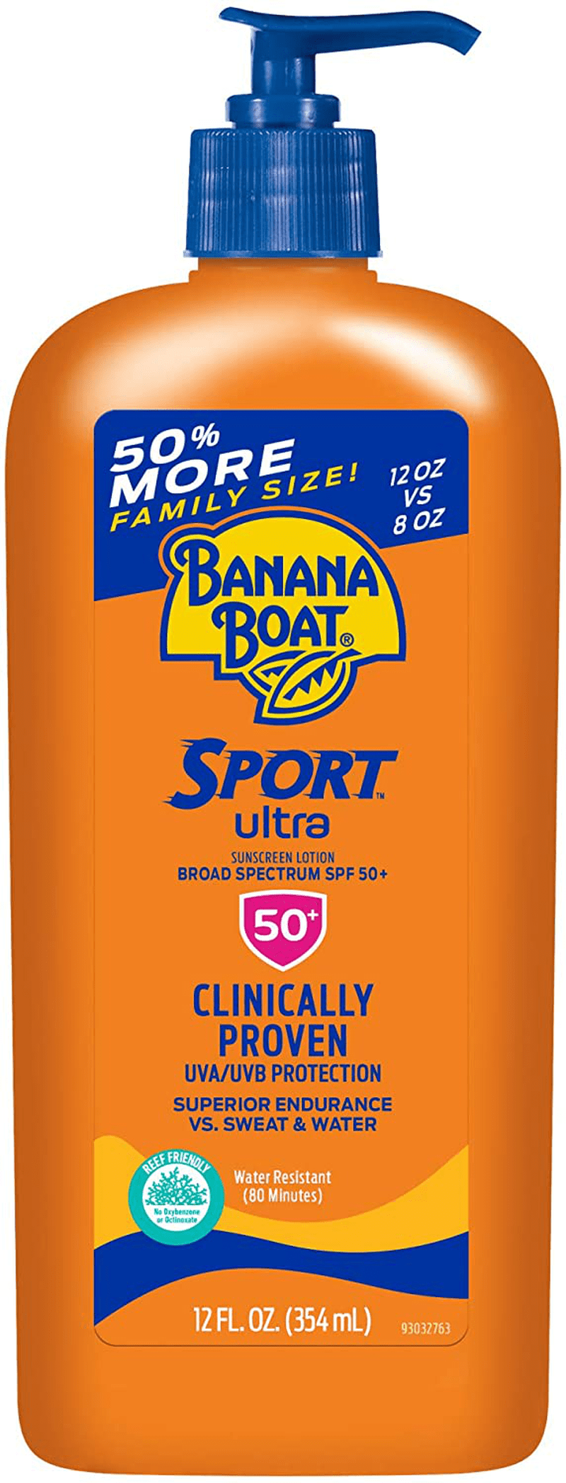 Banana Boat Ultra Sport Reef Friendly Sunscreen Lotion, Broad Spectrum SPF 50, 12 Ounces