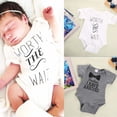 thumbnail image 3 of Amdohai 3 Pcs Barboteuses pour Bébé Impression de Mots Mignons Coton Manches Courtes Cache-Couche Unisexe Vêtements pour Nouveau-Né, 3 of 5