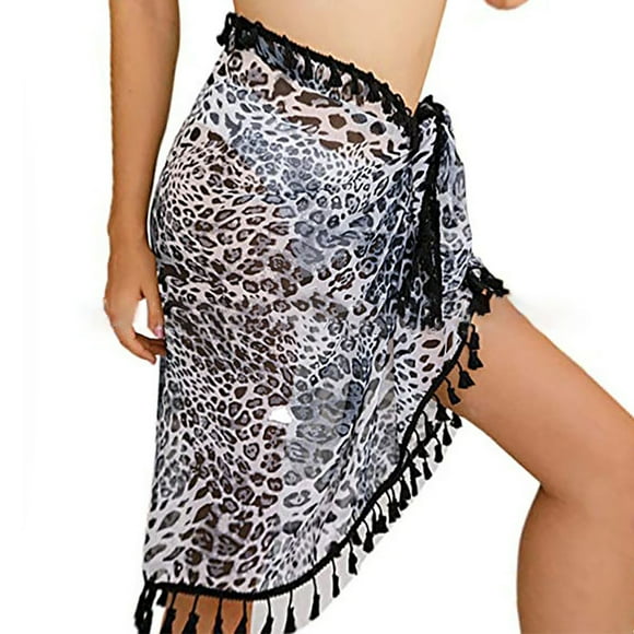 Babysbule Clearance Women Skirts Women Printing Beach Wrap Sarong Cover Up Chiffon Swimsuit Wrap Skirts