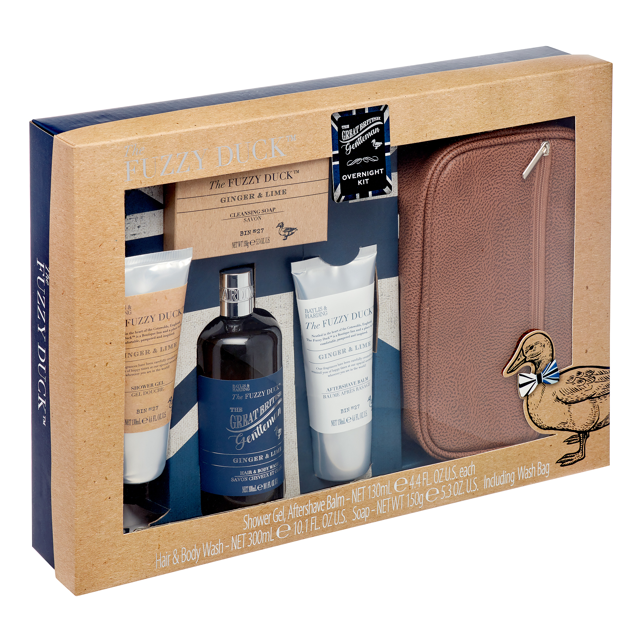Baylis & Harding The Fuzzy Duck Ginger and Lime Collection Great British Gentlemen Overnight Kit Gift Set for Men - image 3 of 7