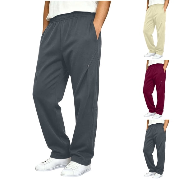 BXJX Boys Cotton Sweatpants, Outdoor Elastic Waist Casual Comfortable Sports Pants for Kids Gray Size 10-12 T