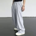 thumbnail image 2 of Nokdvo Baggy Sweatpants Mens Fashion 2025 Drawstring Elastic Waist Wide Leg Track Pants Fall Winter Baggy Casual Long Pants with Pocket,Light Gray L, 2 of 7