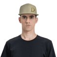 thumbnail image 4 of ZICANCN Alphabet D Pattern Baseball Caps, Trucker Hats for Men And Women, Adjustable Breathable Flat Caps, Natural, 4 of 6