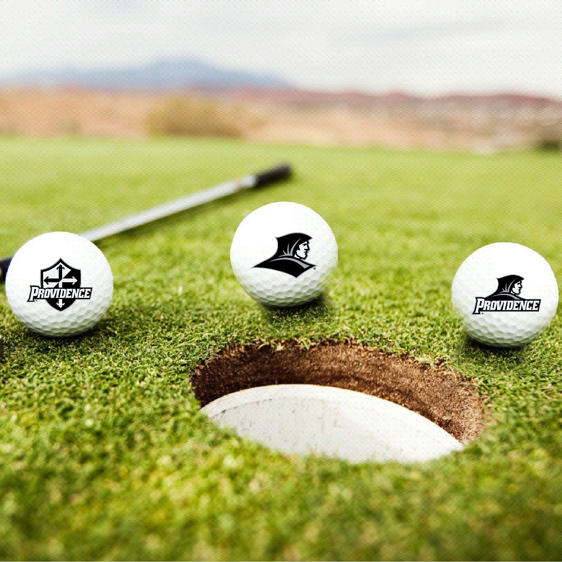 Providence College Friars Huskies Logo Edition Taylormade Distance+ Golf Balls 12-Pack (Dozen)