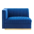 thumbnail image 6 of Modway Sanguine Channel Tufted Performance Velvet Modular Sectional Sofa Loveseat in Navy, 6 of 10