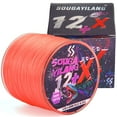 thumbnail image 1 of 12 Strands Braided Fishing Line 100m/300m PE Line 5Color Max Drag 80lb Multifilament Fishing Line Smooth for Fishing Orange 300m-0.12mm-18lb, 1 of 6