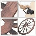 thumbnail image 3 of HOMEMAXS Western Style Wooden Wheel wall Hanging Ornaments for Decoration with Material and Easy Installation Brown Color, 3 of 8