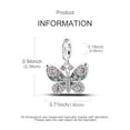 thumbnail image 5 of NARMO 925 Sterling Silver Inlaid Butterfly Charm, 5A Zircon DIY Fit European Bracelet Women's Jewelry Gift for Her, 5 of 7