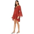 thumbnail image 3 of O'Neill Saltwater Solids Bell Sleeve Dress Cover-Up Dark Etruscan Red, 3 of 3