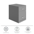 thumbnail image 6 of Space Solutions 18" Deep 2 Drawer Letter Width Vertical File Cabinet with Accessory Drawer, Silver, 6 of 16